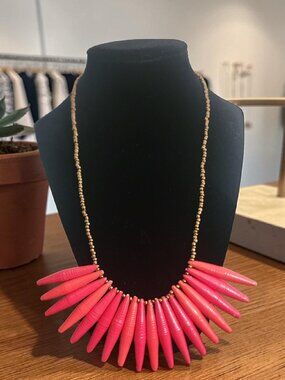 Teng Yue Red Spike Statement Necklace